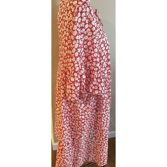 TenDency Dress Womens Size 3XL Orange Yellow White Floral Print New - Picture 3 of 7
